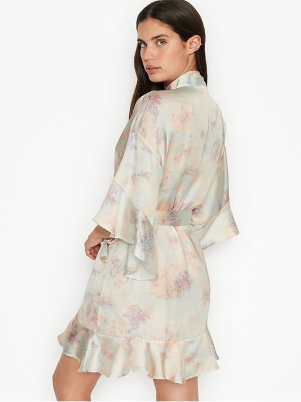 Victoria's Secret Kimono Robe Satin Belted Sleeve Lightweight Size XS/S - Picture 2 of 14